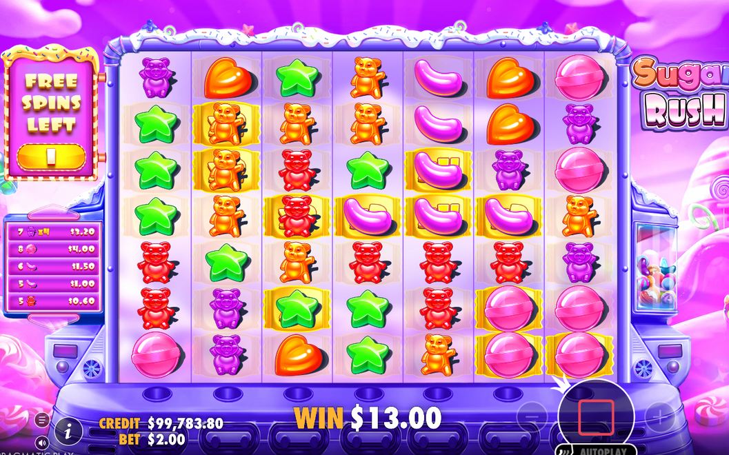 Free Spins med CREDIT-saldot fryst till slutskärmen