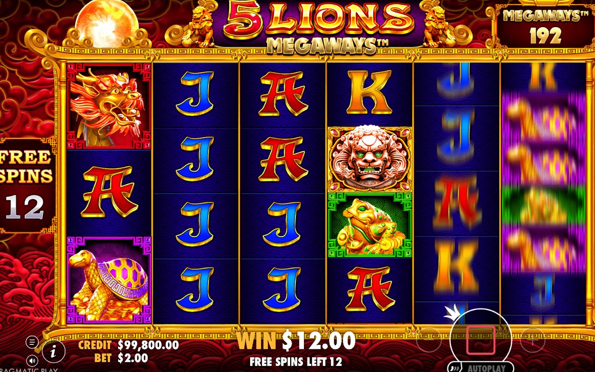 Free Spins-läget med valt antal spins kvar